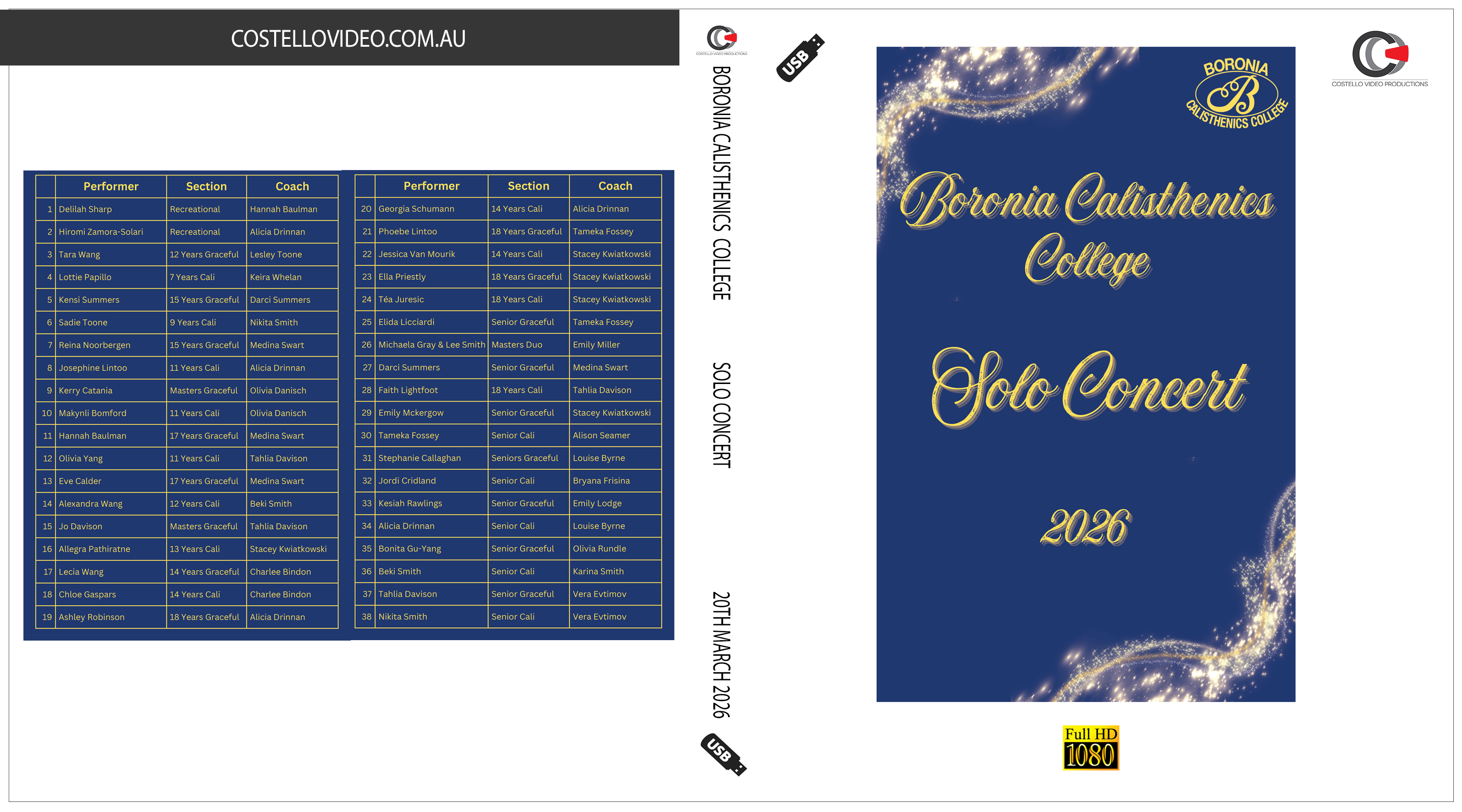 Boronia Calisthenics College Solo Concert 2026