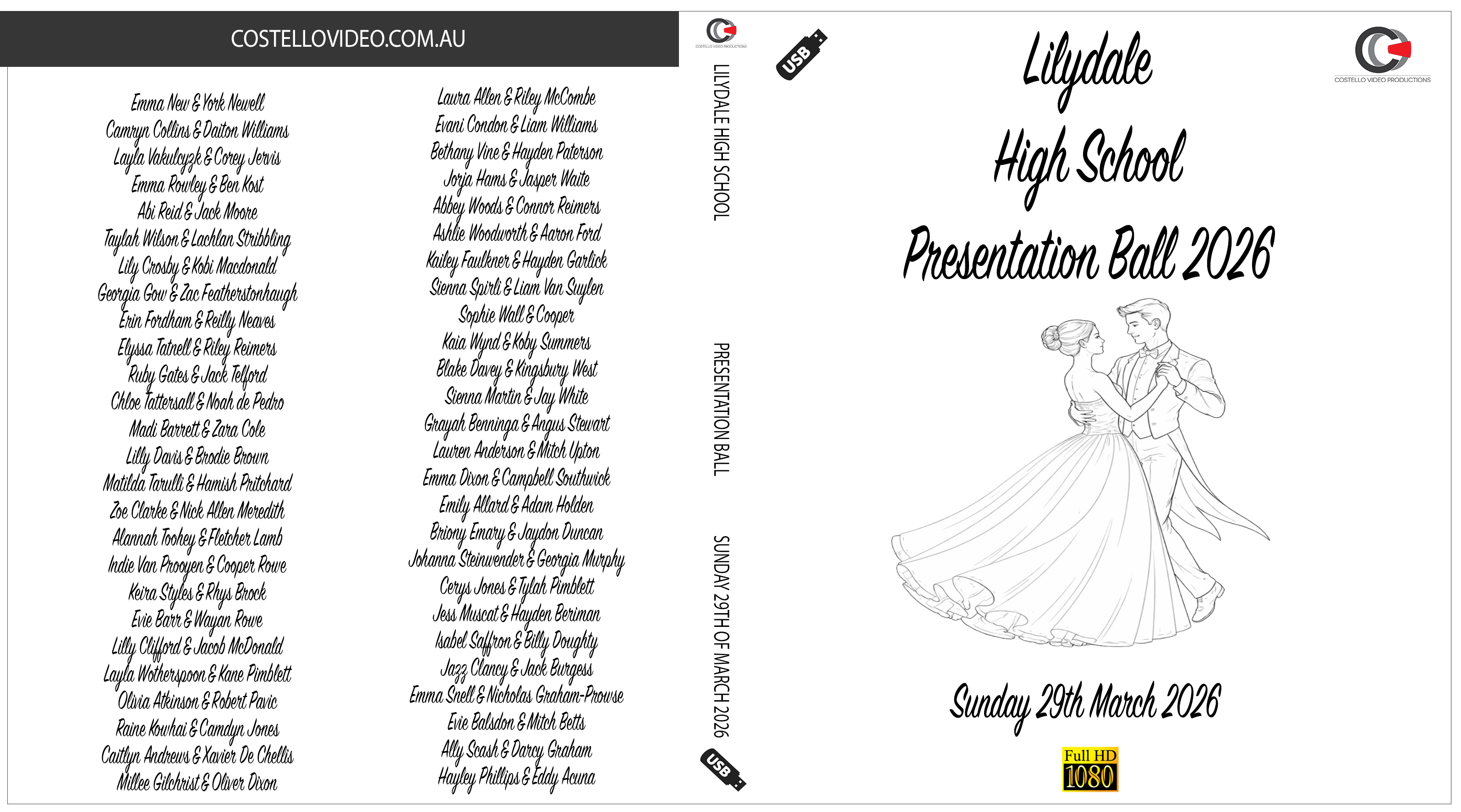 Lilydale High School Presentation Ball 2026 — USB Recording