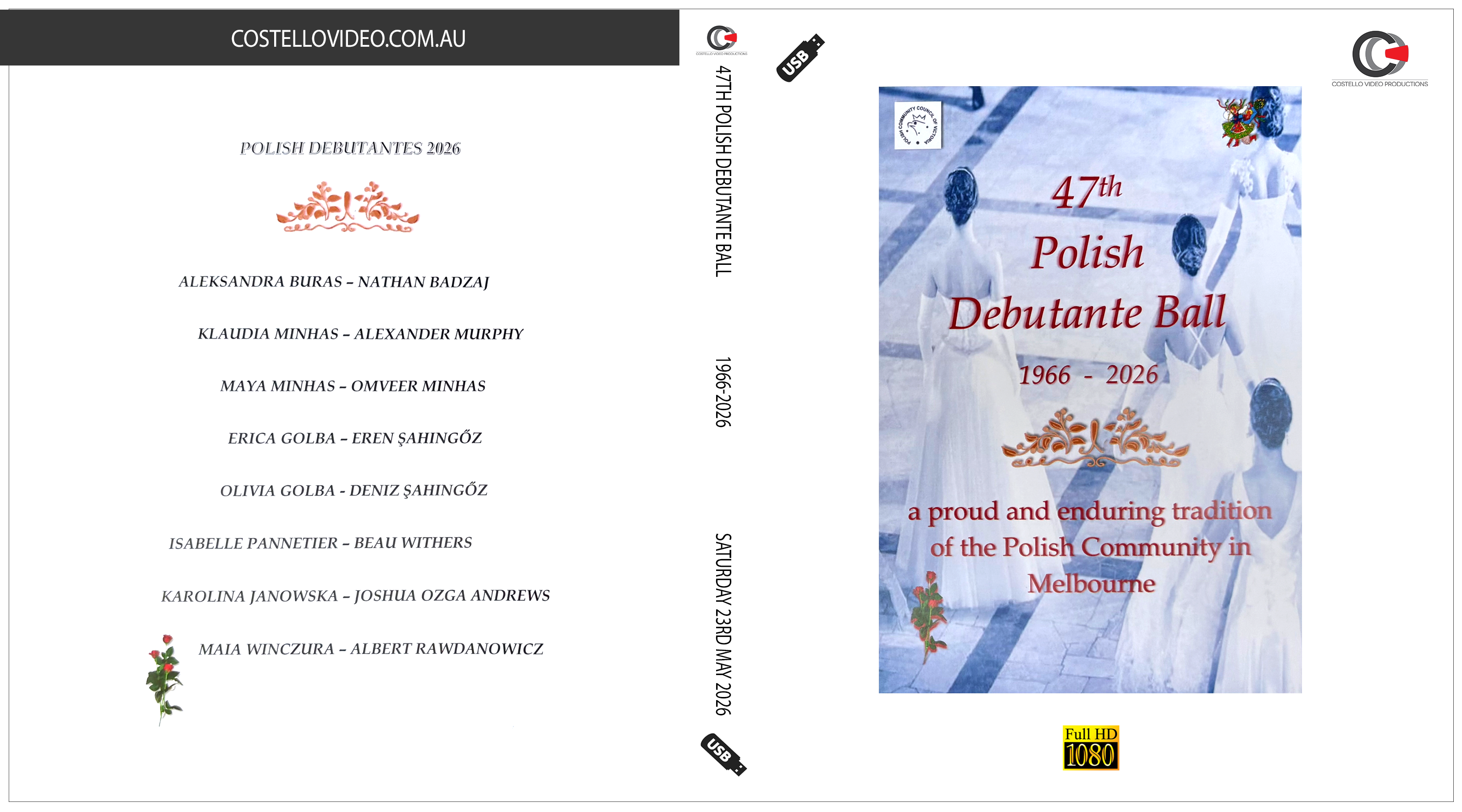 Polish Debutante Presentation Ball 23rd May 2026 — USB Recording
