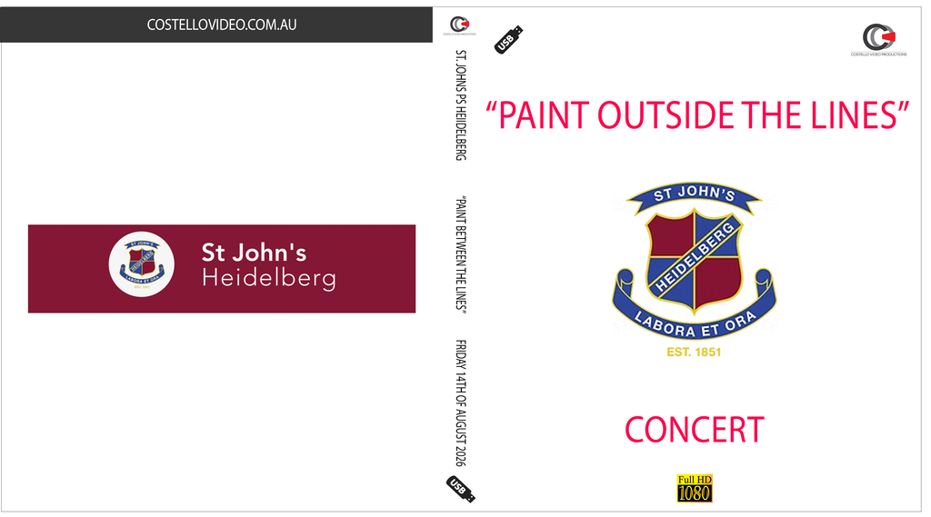 ST JOHNS PS "PAINT OUTSIDE OF THE LINES" USB RECORDING 14/08/2026